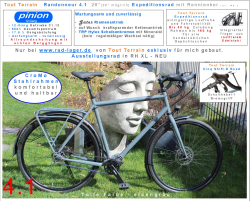 ❗Gelegenheit - Ausstellungsrad NEU  Rahmenhöhe  XL - Pinion Expeditionsrad mit ➽Rennlenker  (Reiserad)  Shift:R Road  int. Nr.  #4.1