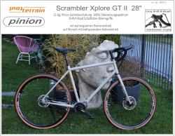 Tout Terrain Scrambler  Xplore GT 28" mit Brems-/Schalthebel für Rennlenker - Rahmenhöhe XL    #0071XL  steingrau