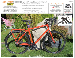 ❌ Tout Terrain Blueridge GT Rohloff 28" Randonneur Expeditionsrad  (Reiserad) mit Rohloff Nabe  Shift:R Road  int. Nr.  #0074 Rahmenhöhe L - Rennlenker