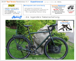 ❗voraussichtlich ab April 2026✅Tout Terrain Randonneur 6.1 Expeditionsrad mit Rohloff - british racing green -  #6.1 ➽Rennlenker
