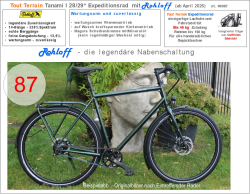 ❗voraussichtlich ab April 2026✅Tout Terrain Tanami Expeditionsrad mit Rohloff - british racing green -  #0087