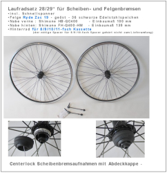 ⚠️ 28/29" Laufradsatz mit Schnellspanner für  8/9/10/11-fach Kassette, Ryde Zac 19 Felgen