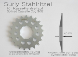 Surly Ritzel Splined Cassette COG Ritzel Singlespeed 18 - 19 - 20 - 21  Zähne - u. A. für Räder mit Pinion-Getriebe