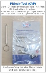 ✅Pitlock Tool  - Knebel zum Öffnen/Schließen von Pitlock Sicherheitsschrauben -  Abnahme min. 2 Stück