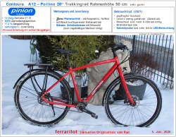 ❌   Nicht mehr verfügbar ✅  Contoura AL-12  Pinion  wenig gefahren - guter Zustand.  Nur Abholung  Rahmenhöhe 50  (Nachfolger vom Contoura Pollino Pinion) #gebraucht