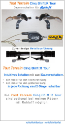 ⭕ Optional zu meinen Rädern: Cinq Shift:R Tour  - Daumenschalthebel  Shifter Flat für Rohloff   Daumenschalter Daumenhebel
