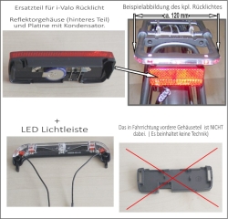 integriertes Rücklicht für Racktime i-Valo (Tour) LED- Rücklicht Nr. 3 - LED-Leiste + Platine